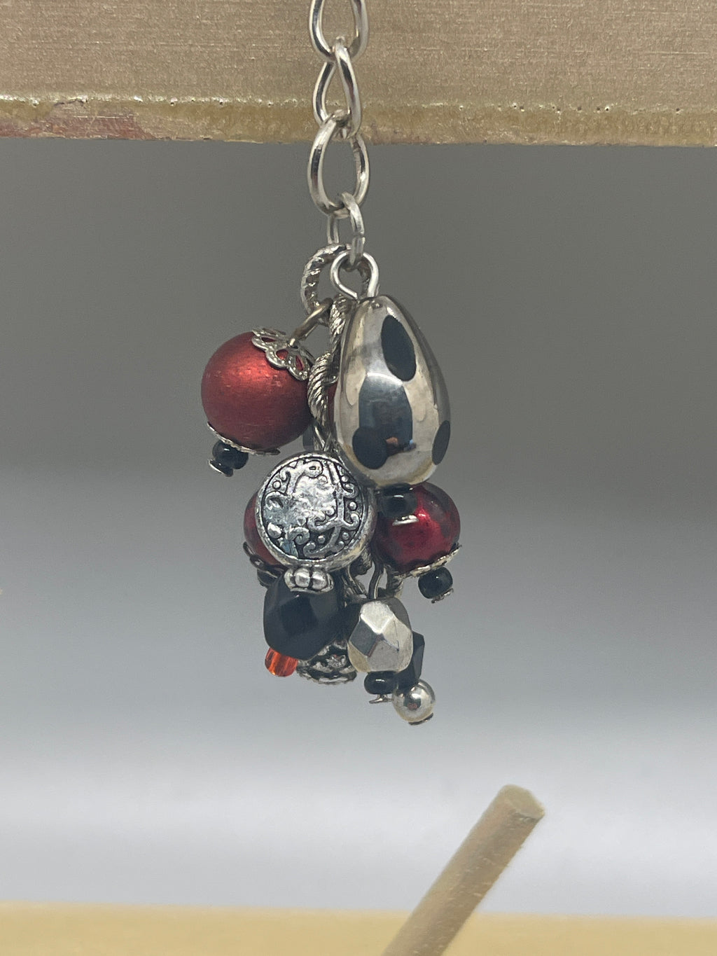 Red and Black Cluster Keychain