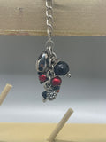 Red and Black Cluster Keychain
