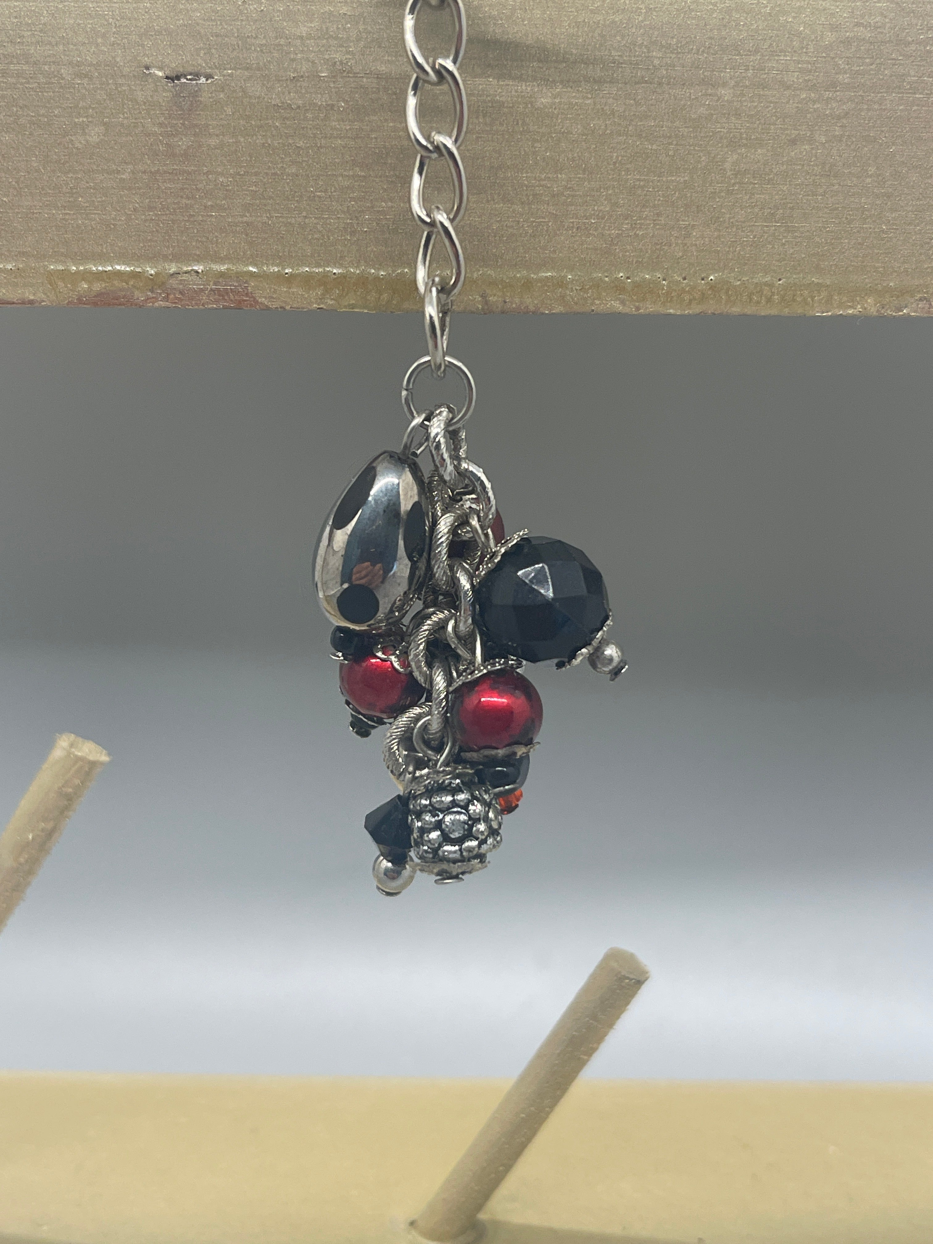 Red and Black Cluster Keychain
