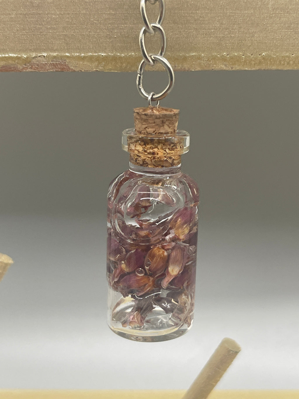 Small Flower bottle keychain