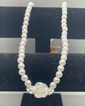 Plastic pearl costume necklace